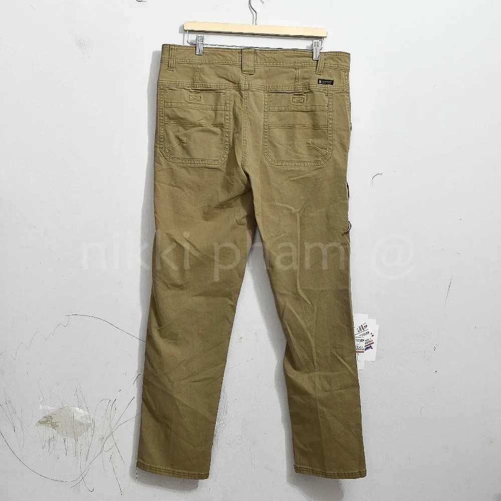 NWT GH Bass Men's 5 Pocket Canvas Terrain Stretch Utility Pants  IN brown